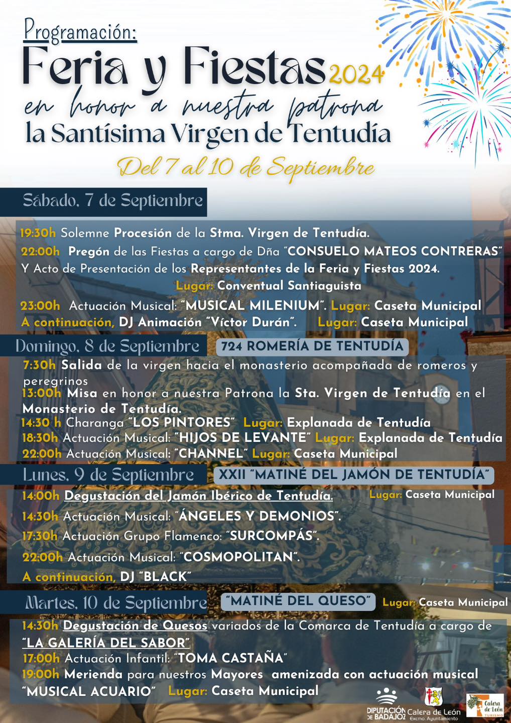 ferias y fiestas 2024 Calera de León 2024